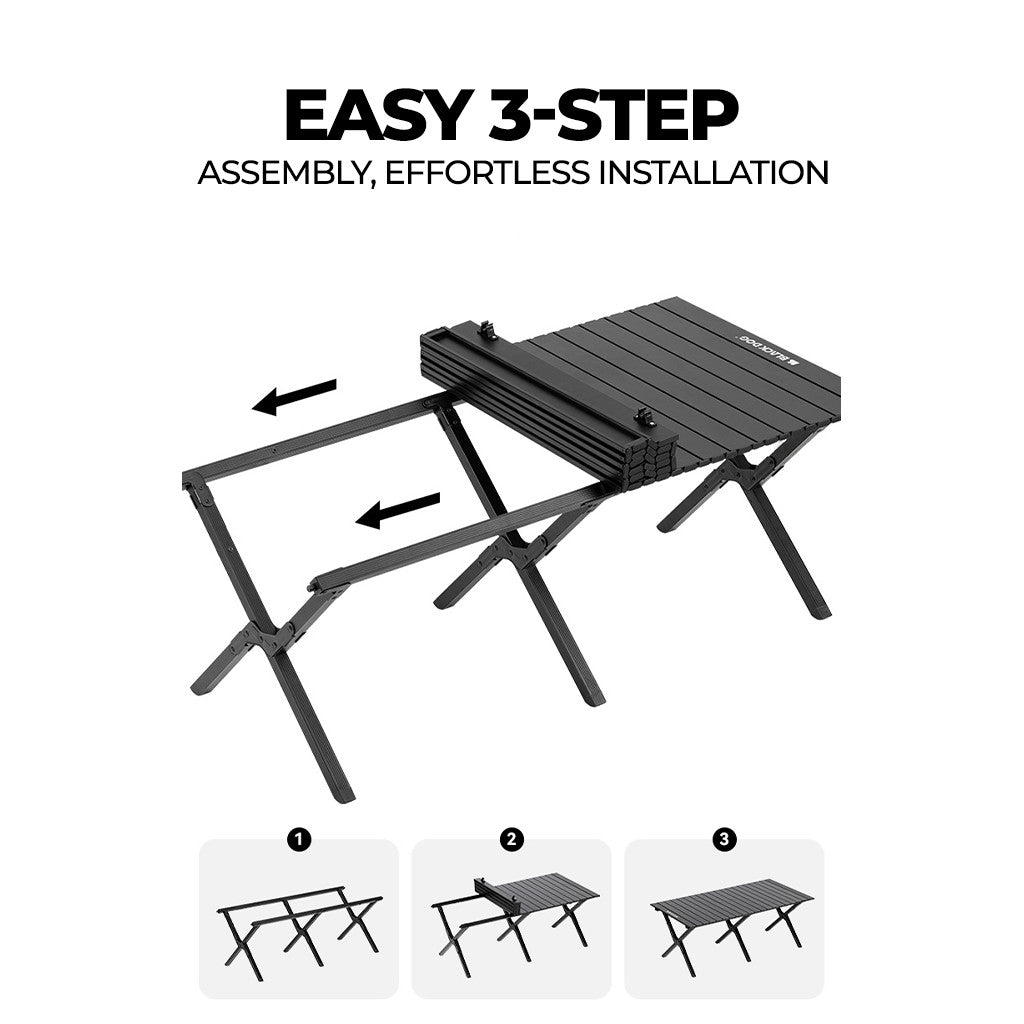 BLACKDOG Meja Lipat Camping CBD2550JJ052 Allumunium Roll Folding Table