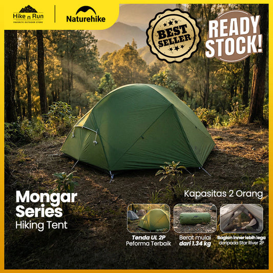 Naturehike Tenda Hiking Mongar NH17T007-M Tenda Ultralight 2 Orang NH19M002-J