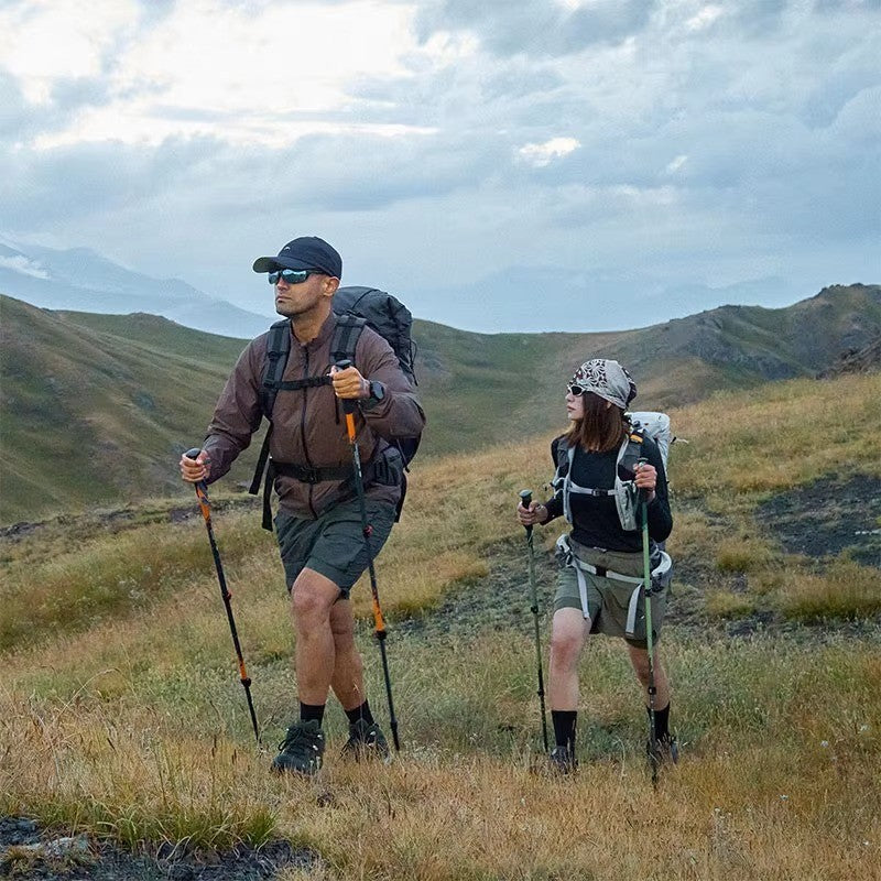 Naturehike Trekking Pole 3EXT 3-Section CNK2550DS015 Carbon Fiber Telescopic Lock Ultralight Ringan 1pcs