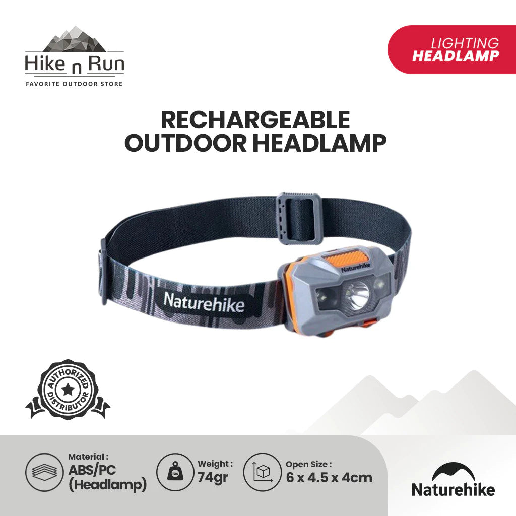Naturehike Headlamp NH00T002-D Lampu Senter Kepala Outdoor 150 Lumens