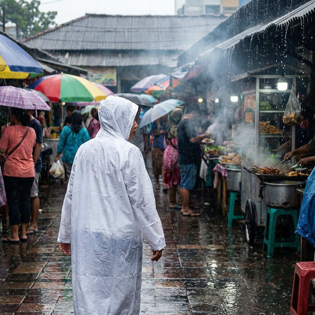 Hike n Run Raincoat EVA Ultralight Jas Hujan Poncho Outdoor Ringan