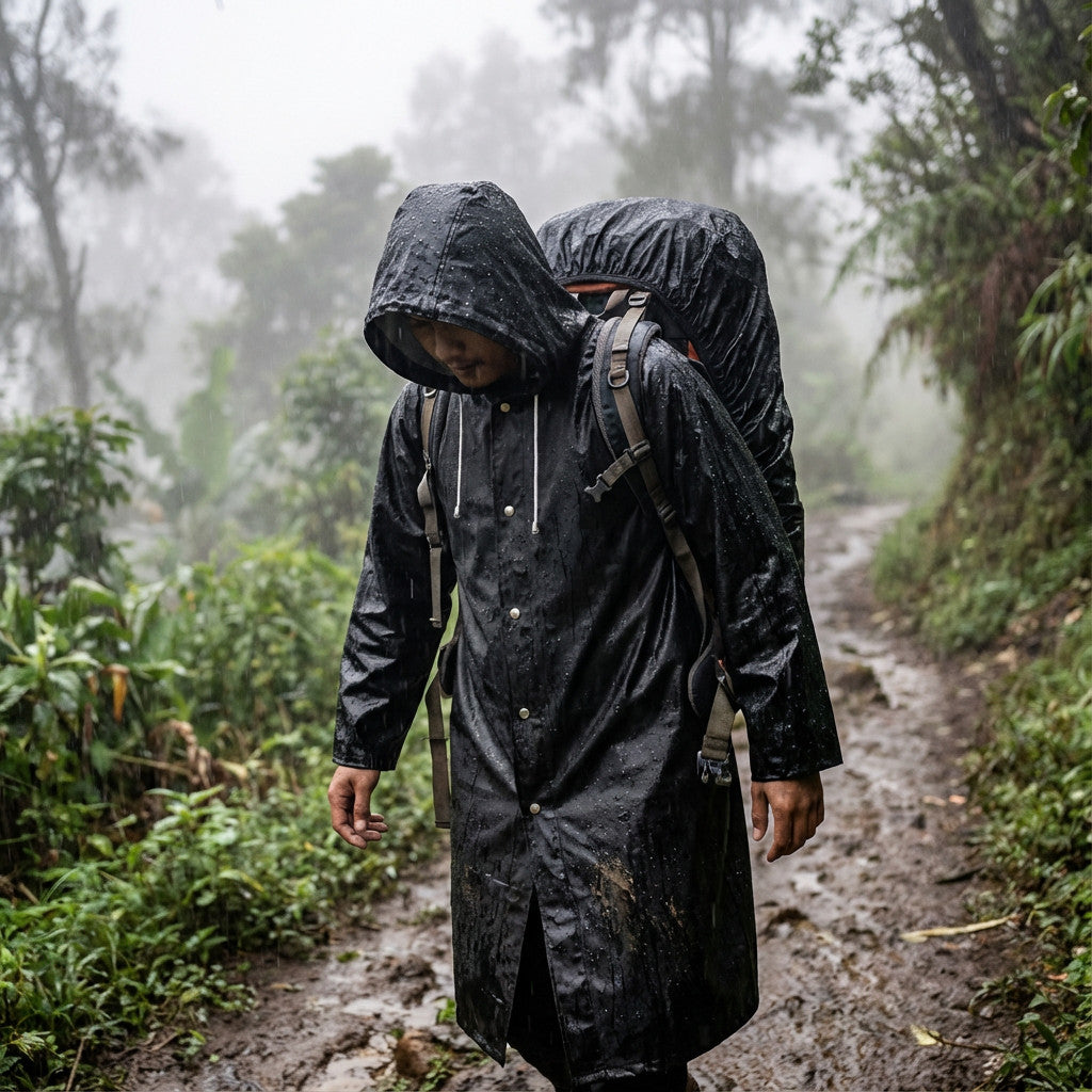 Hike n Run Raincoat EVA Ultralight Jas Hujan Poncho Outdoor Ringan