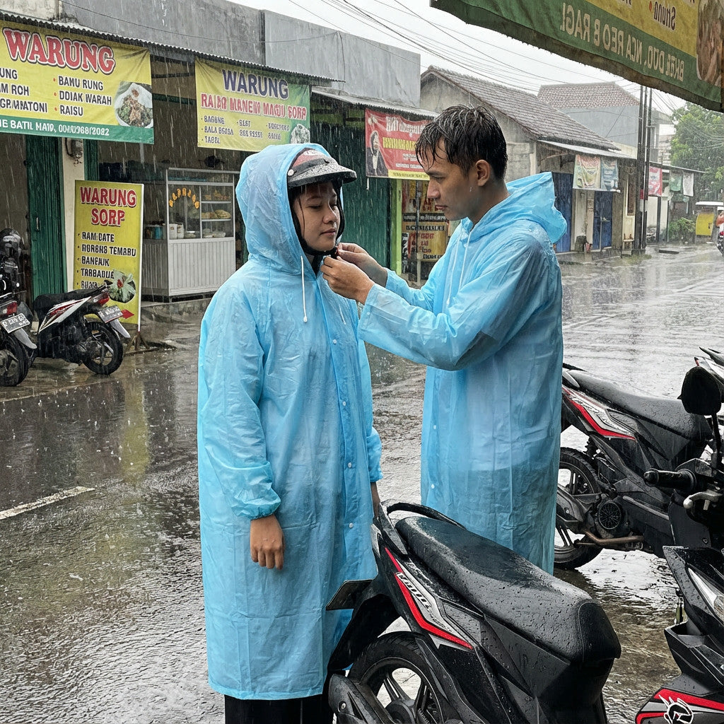 Hike n Run Raincoat EVA Ultralight Jas Hujan Poncho Outdoor Ringan