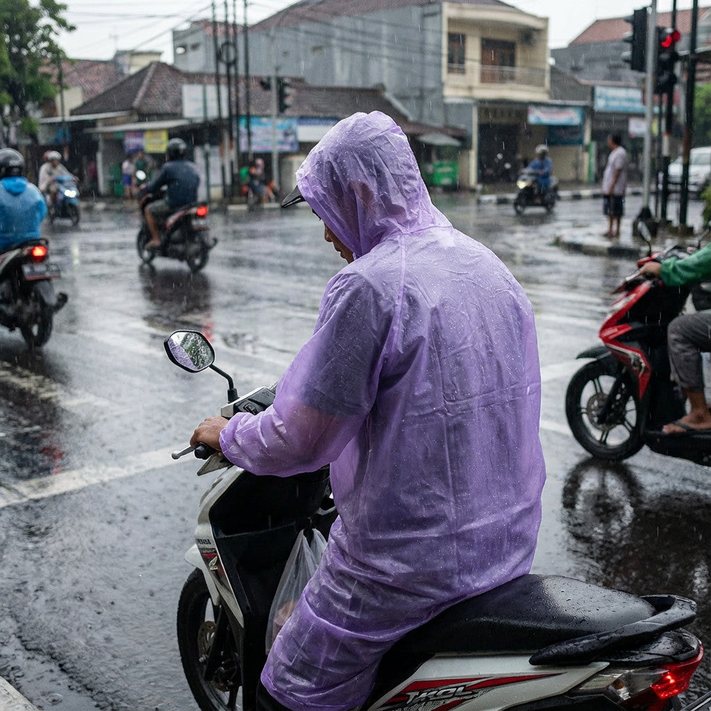 Hike n Run Raincoat EVA Ultralight Jas Hujan Poncho Outdoor Ringan