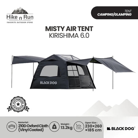 Blackdog Tenda Angin Khirishima CBD2550WS038 Inflatable Black Tent MISTY AIR 6.0