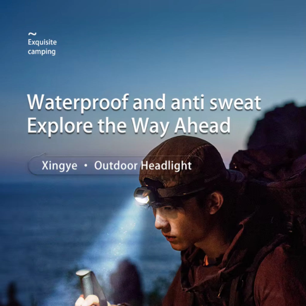 Naturehike Headlamp CNK2300DQ020 Head Lights Outdoor Hiking Battery Powered Waterproof Lampu Kepala