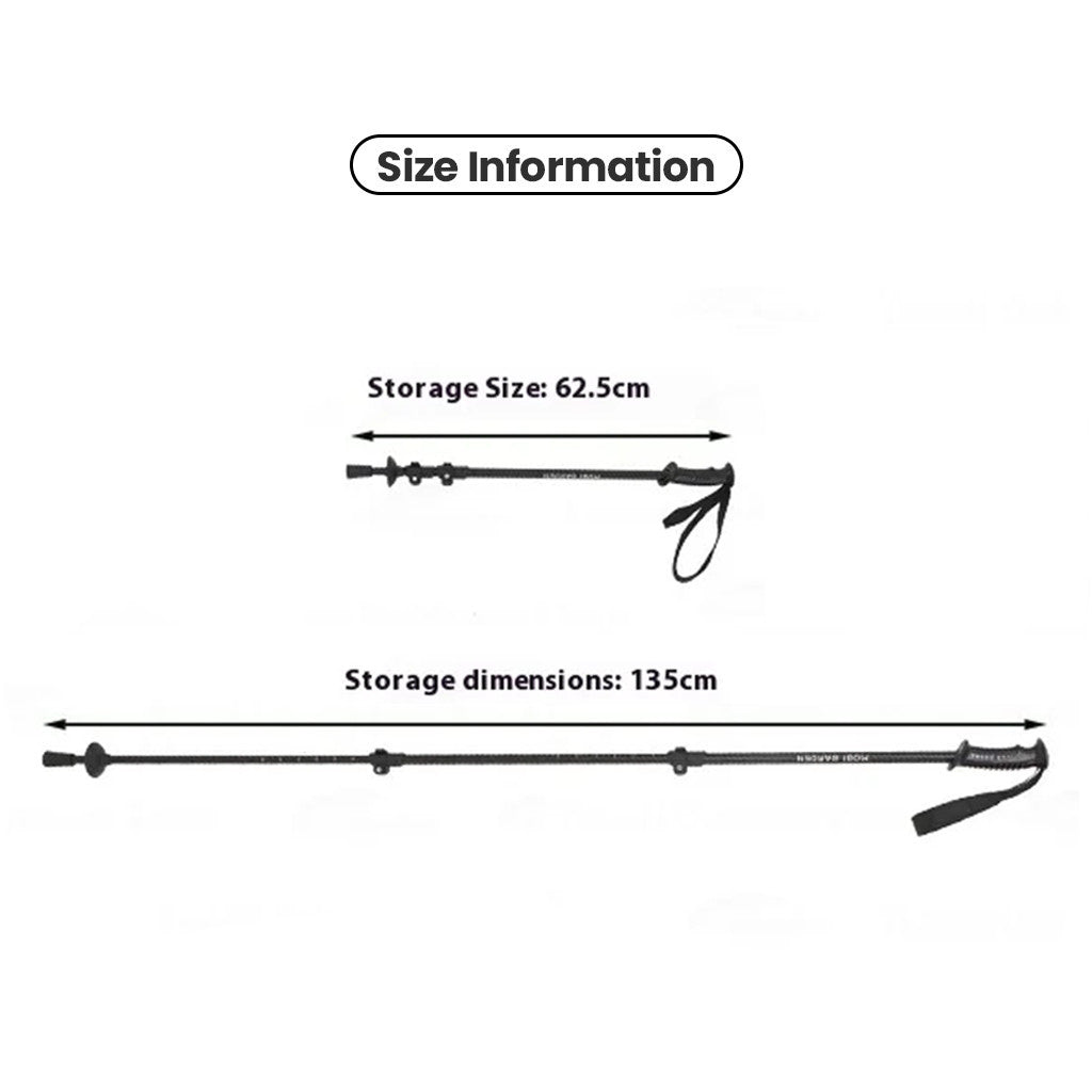 Mobi Garden Trekking Pole JT Pioneer NX25667005 3-Section Aluminum Alloy 6061