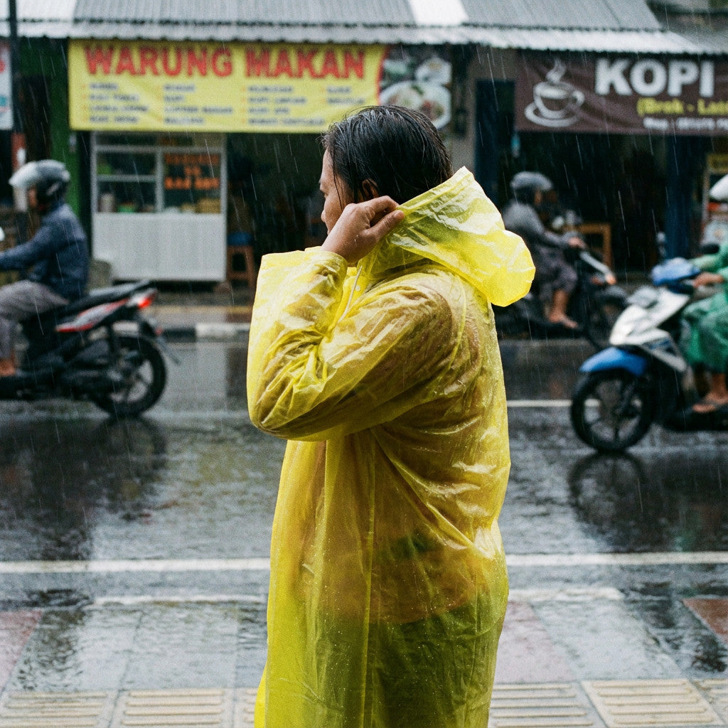 Hike n Run Raincoat EVA Ultralight Jas Hujan Poncho Outdoor Ringan