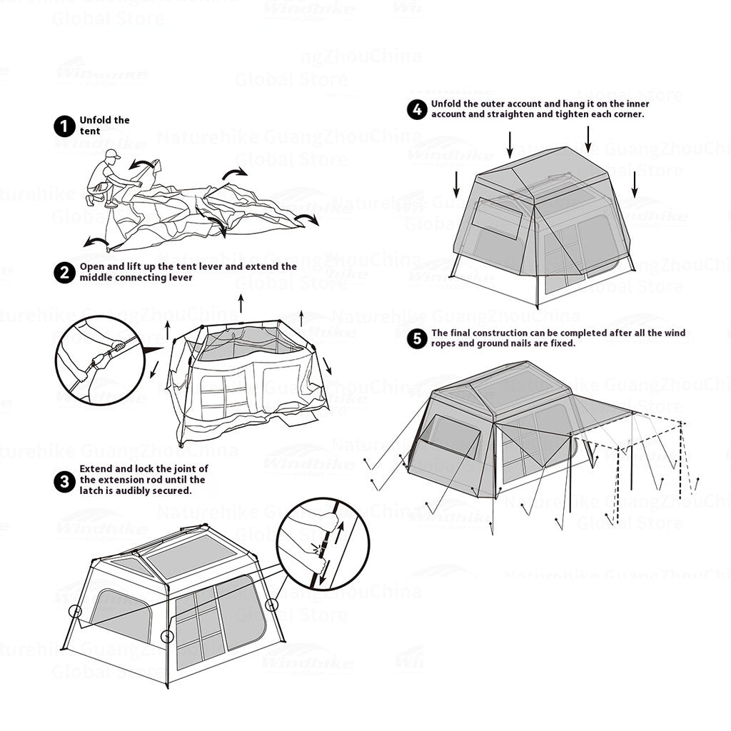 Tenda Camping Otomatis BLACKDOG Yunshe 13 CBD2550WS025 Cloud Home