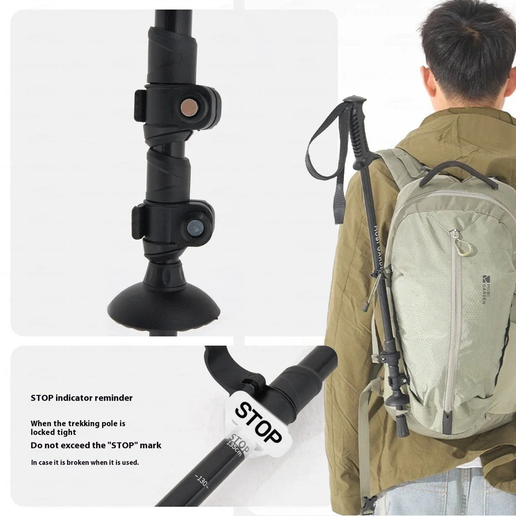 Mobi Garden Trekking Pole JT Pioneer NX25667005 3-Section Aluminum Alloy 6061