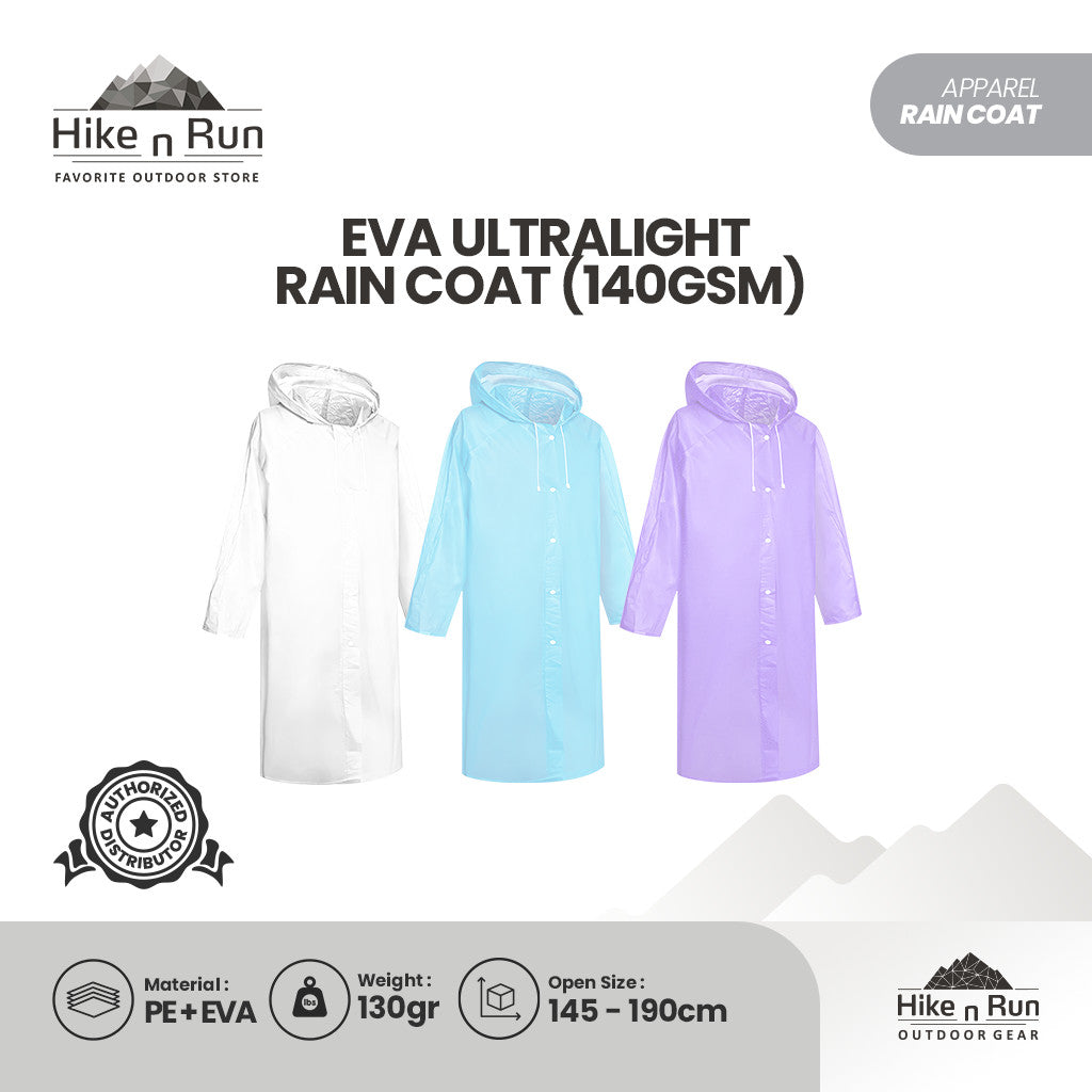 Hike n Run Raincoat EVA Ultralight Jas Hujan Poncho Outdoor Ringan