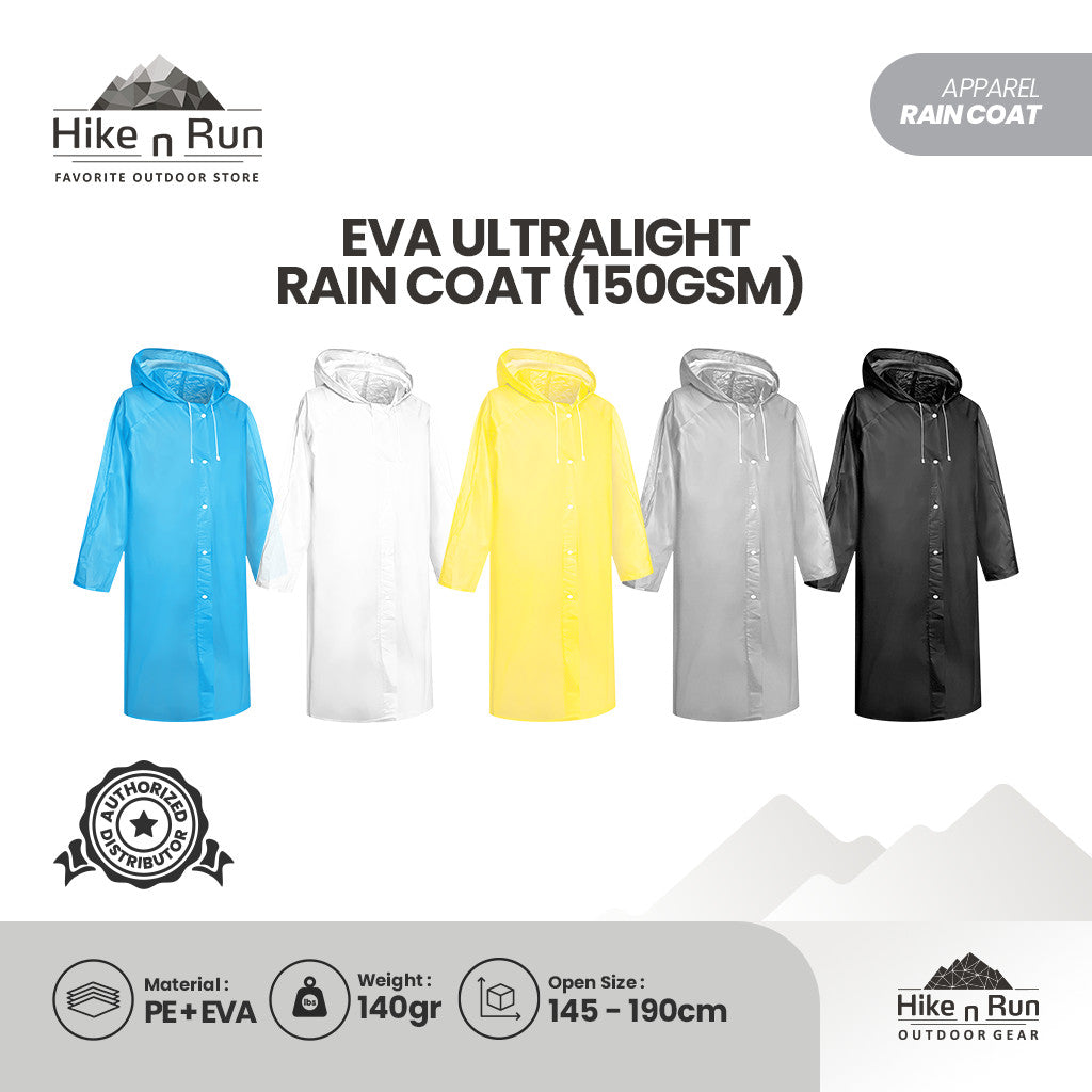 Hike n Run Raincoat EVA Ultralight Jas Hujan Poncho Outdoor Ringan