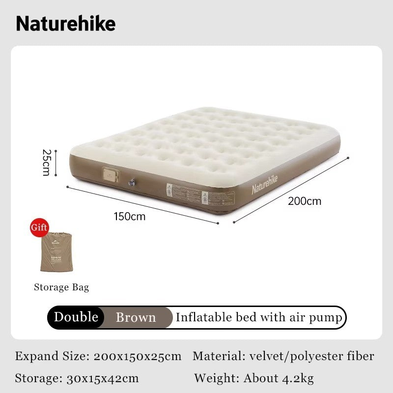 Naturehike Kasur Angin Camping Galmping Otomatis Built-in Pump Air Inflatable Mattress CNK2550WS013