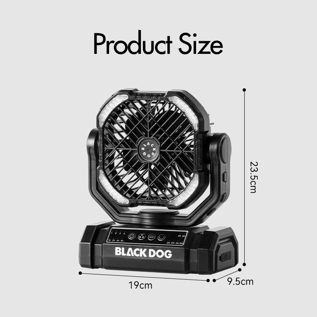 Blackdog Kipas Angin Camping Elektrik CBD2550ZM038 Strong Attack Table Fan Portable