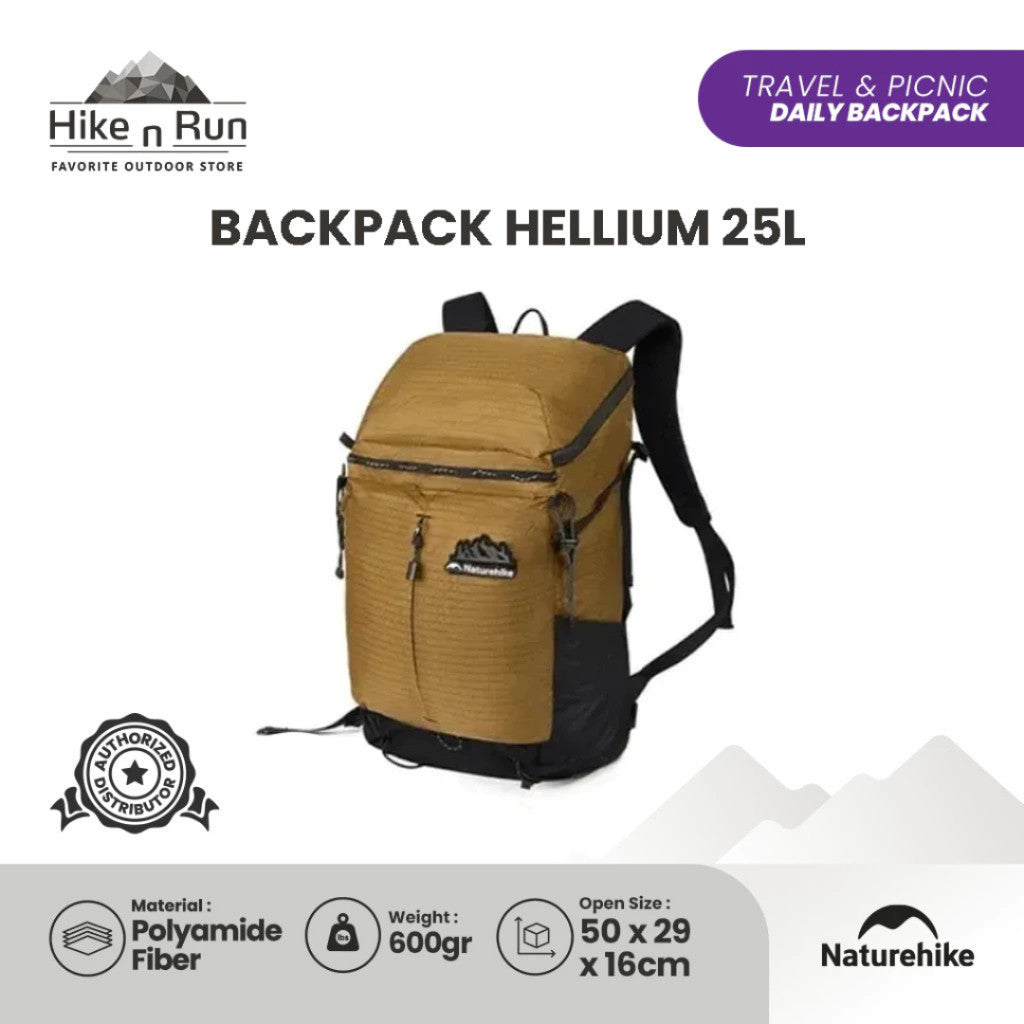Naturehike Tas Ransel Hellium CNK2300016 Backpack Carrier Hiking Backpack Tas Hiking Ultralight Daypack Outdoor CNK2300BB017