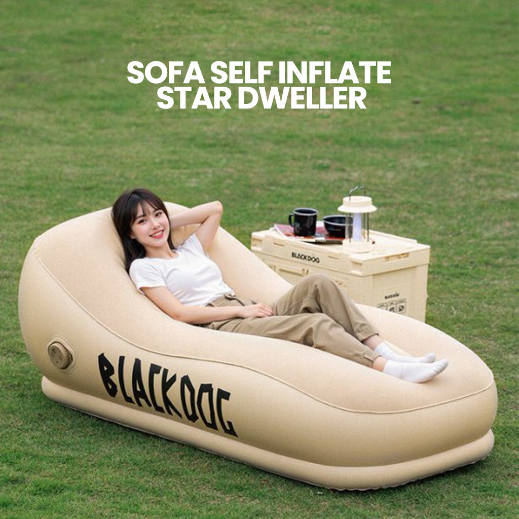 BLACKDOG Sofa Angin Camping Portable CBD2550WS046 Automatic Inflatable Sofa Built-in Electric Pump