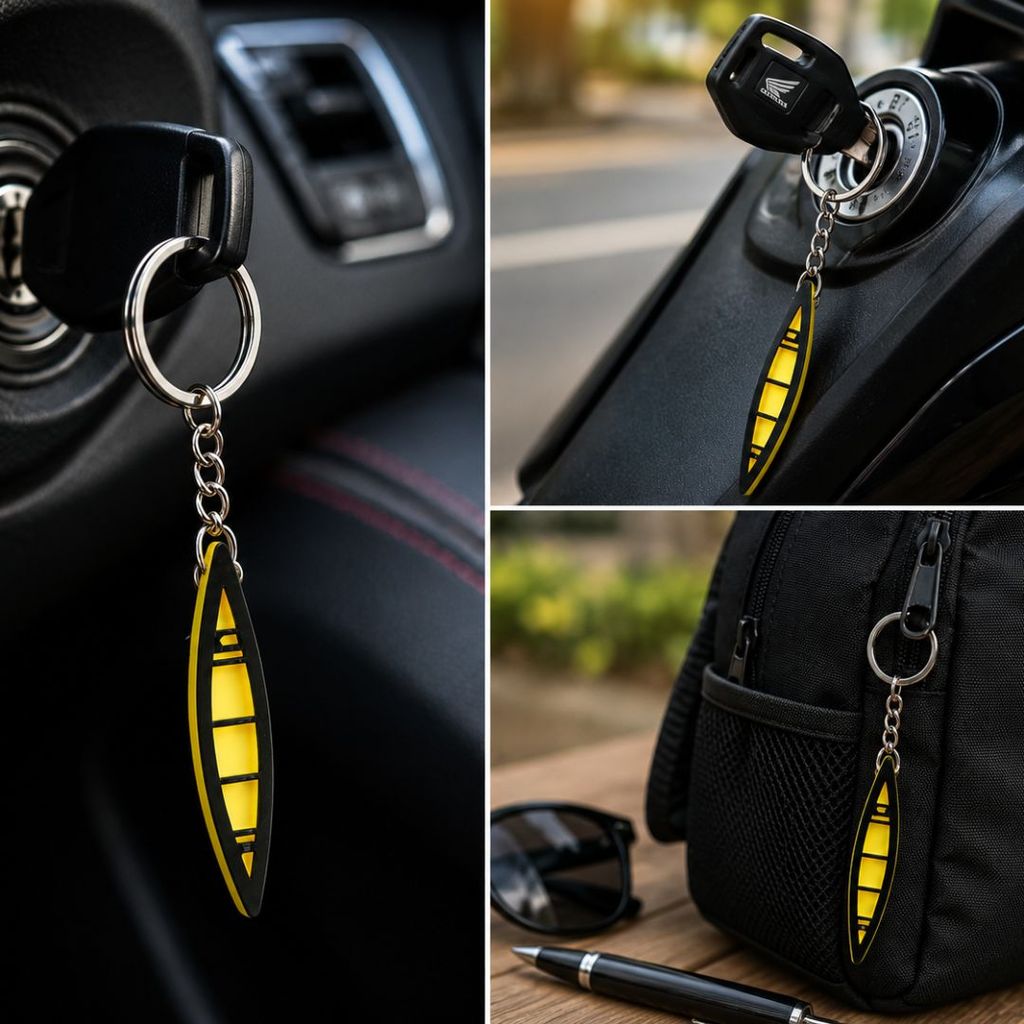 Mantasport Gantungan Kunci Aksesoris Bentuk Kayak Keychain Rubber Outdoor Canoe Adventure