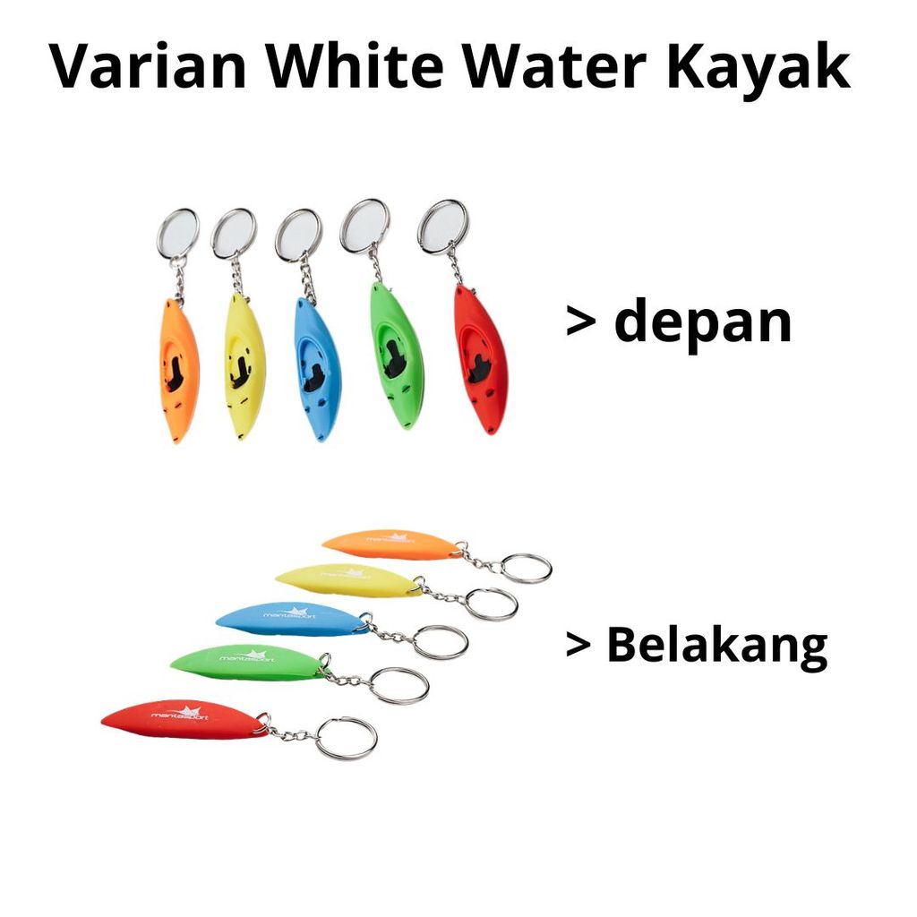 Mantasport Gantungan Kunci Aksesoris Bentuk Kayak Keychain Rubber Outdoor Canoe Adventure