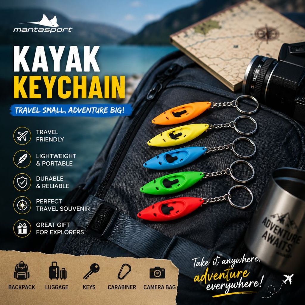 Mantasport Gantungan Kunci Aksesoris Bentuk Kayak Keychain Rubber Outdoor Canoe Adventure