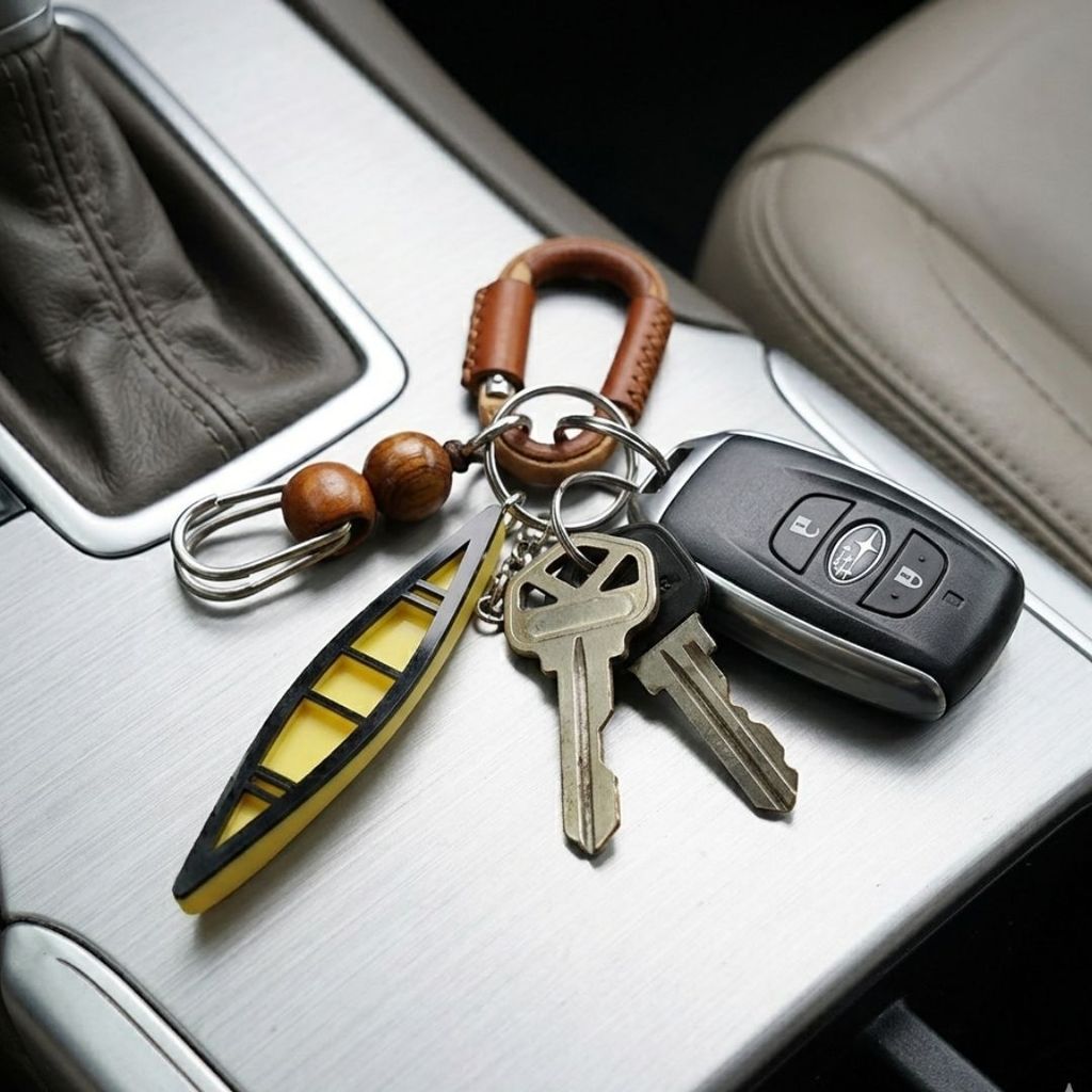 Mantasport Gantungan Kunci Aksesoris Bentuk Kayak Keychain Rubber Outdoor Canoe Adventure