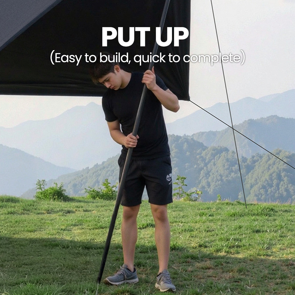 Blackdog Tenda Kanopi Flysheet Camping CBD2550WS031 Suiyun Canopy Tarp Hexagoal With Poles