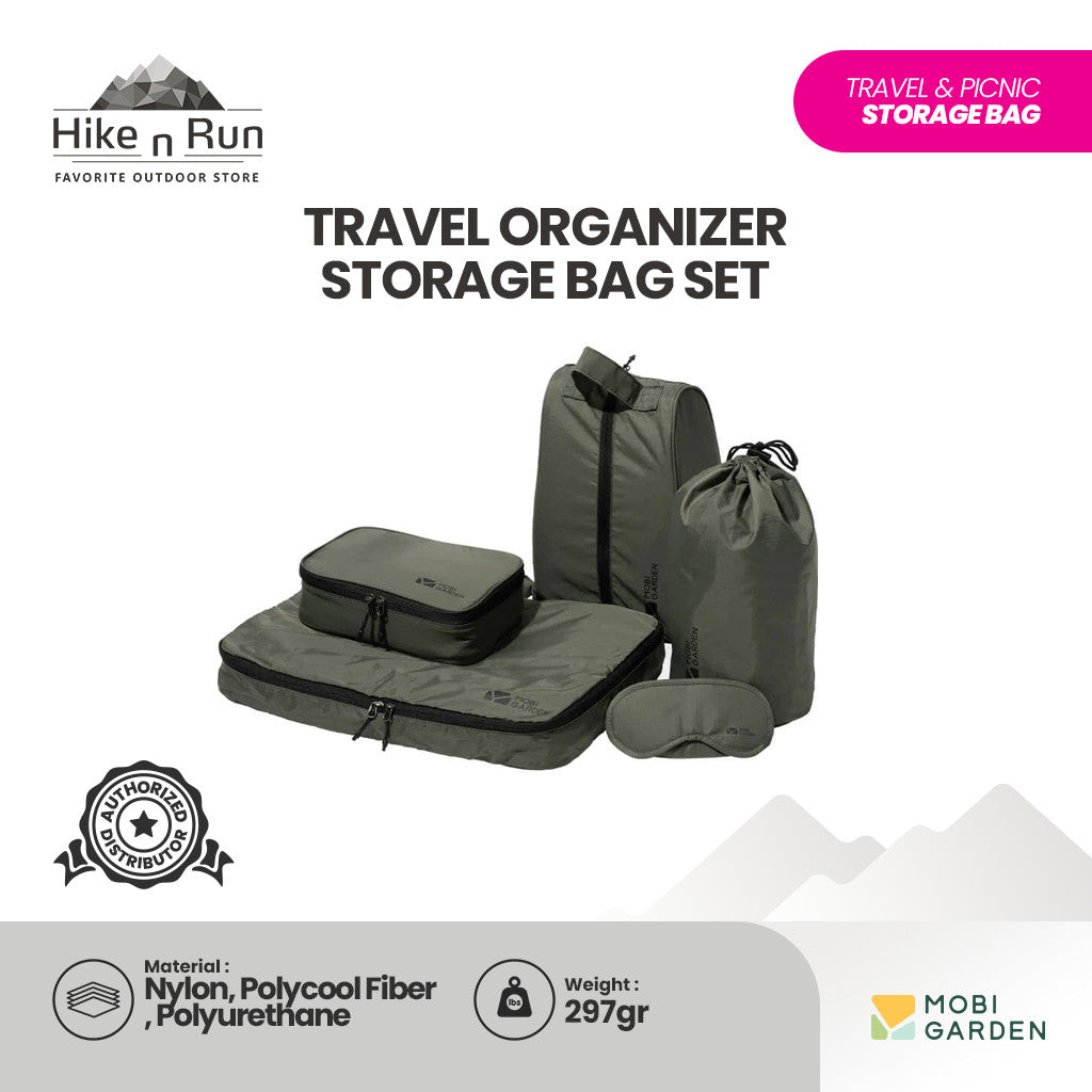 Mobi Garden Tas penyimpanan multifungsi NX21664007 Waterproof Travel Organizer Storage Bag Set NX21664008