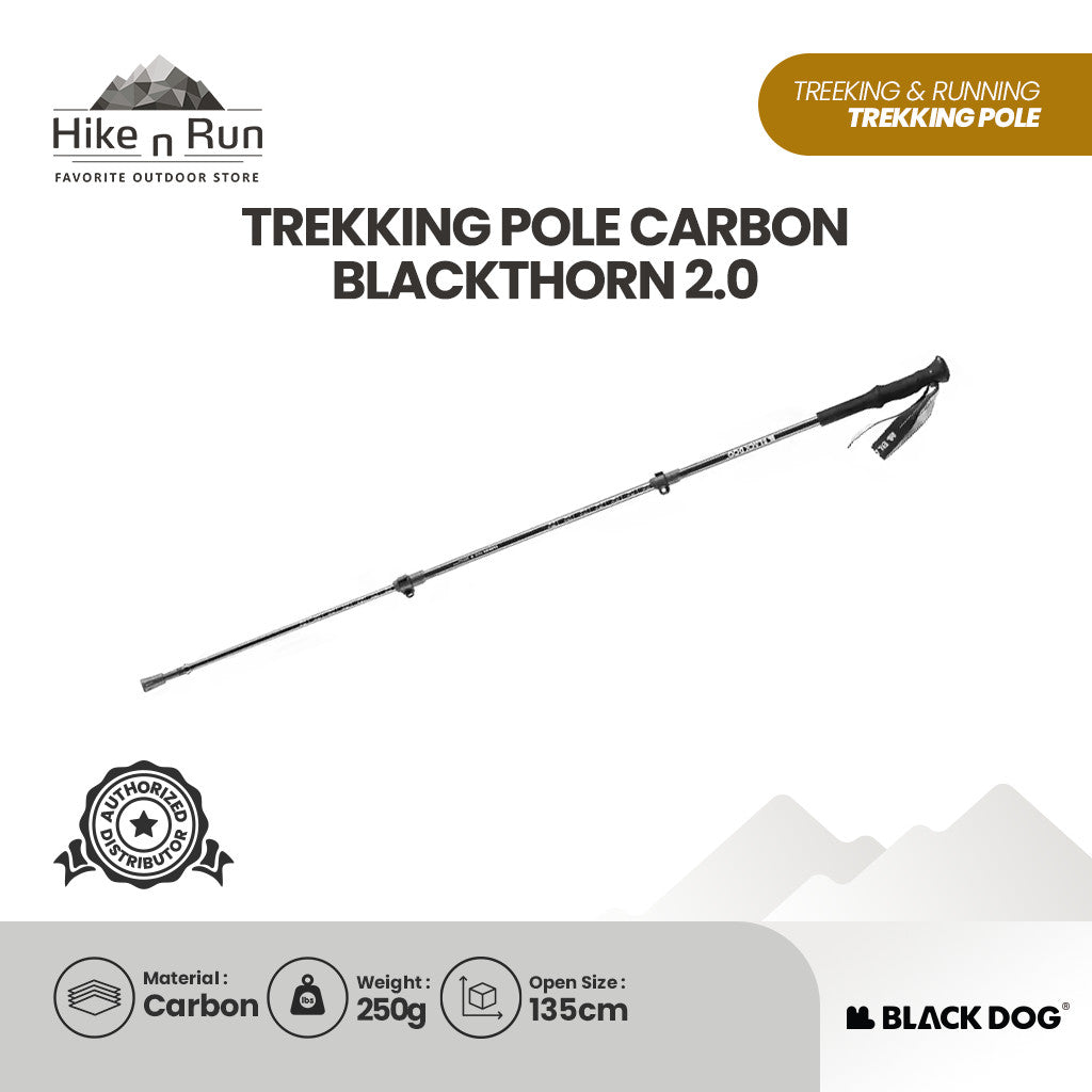 Blackdog Trekking Pole CBD2450DS011 Obsidian Folding CBD2450DS013 Blackthorn 2.0 Telescopic Trekking Pole Carbon Ultralight