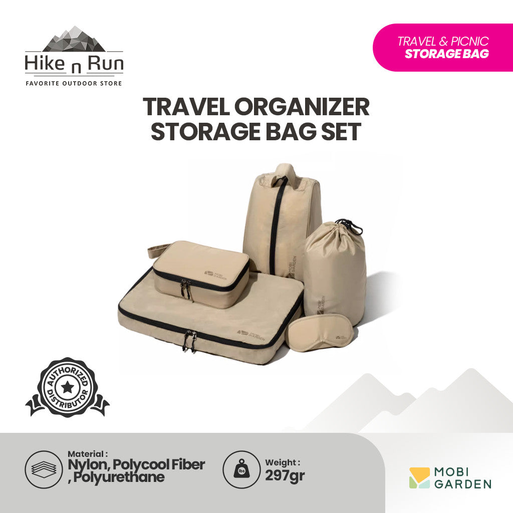 Mobi Garden Tas penyimpanan multifungsi NX21664007 Waterproof Travel Organizer Storage Bag Set NX21664008