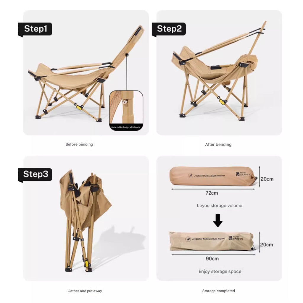 Mobi Garden Kursi Lipat Camping NX25665021 Recliner Folding Chair