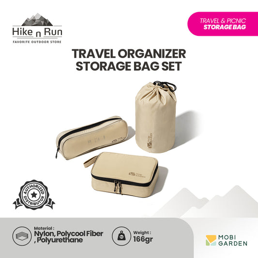 Mobi Garden Tas penyimpanan multifungsi NX21664007 Waterproof Travel Organizer Storage Bag Set NX21664008