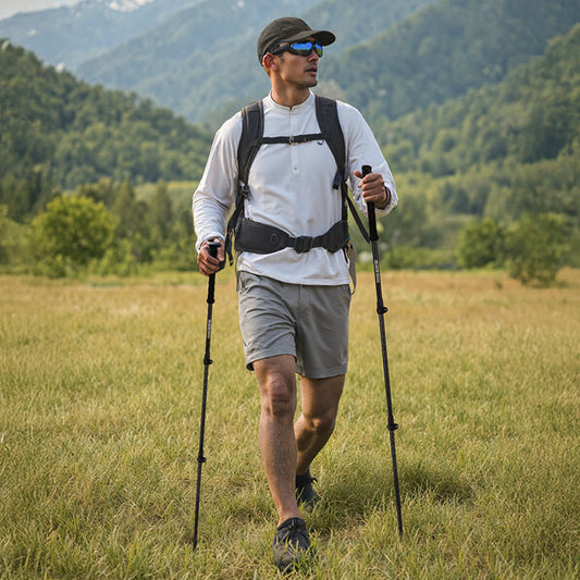 Blackdog QB01 Telescopic Trekking Pole Alluminium Alloy 3 Nodes Ultralight CBD2550DS010 Qishan