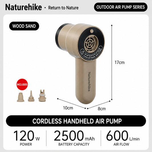 Naturehike Pompa Angin Elektrik Genggam Universal CNK2450ZM017 Wireless Electric Air Pump Portable Vacuum Pump Rechargeable