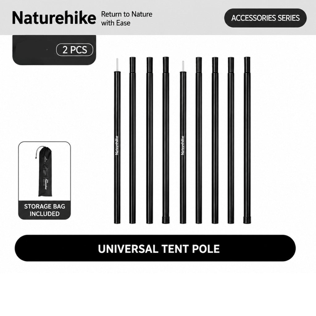 Naturehike Tiang Kanopi Universal CNK2550PJ010 Canopy Pole Camping Iron Steel Tarp Pole 2M
