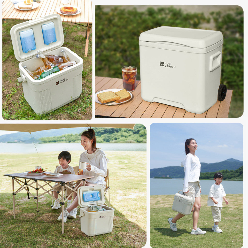 Mobi Garden Cooler Box Frost Insulated Camping PU Insulation 10L 31L NX24684004 Ice Box Picnic Food Storage 48 Jam NX24684010 Kotak Pendingin Travelling