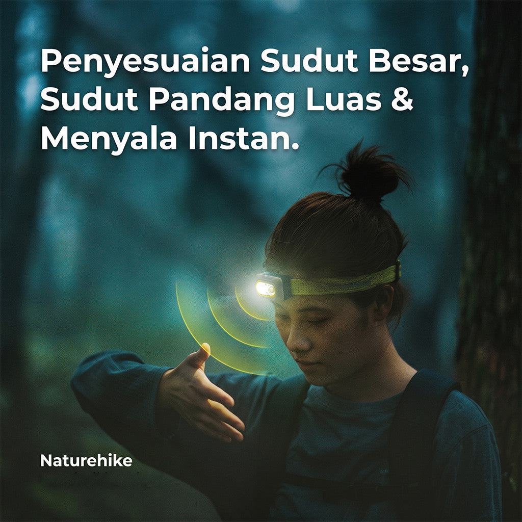 Naturehike Headlamp Xingyu Air 300 Lumens CNK2550ZM015 Lampu Kepala Rechargeable