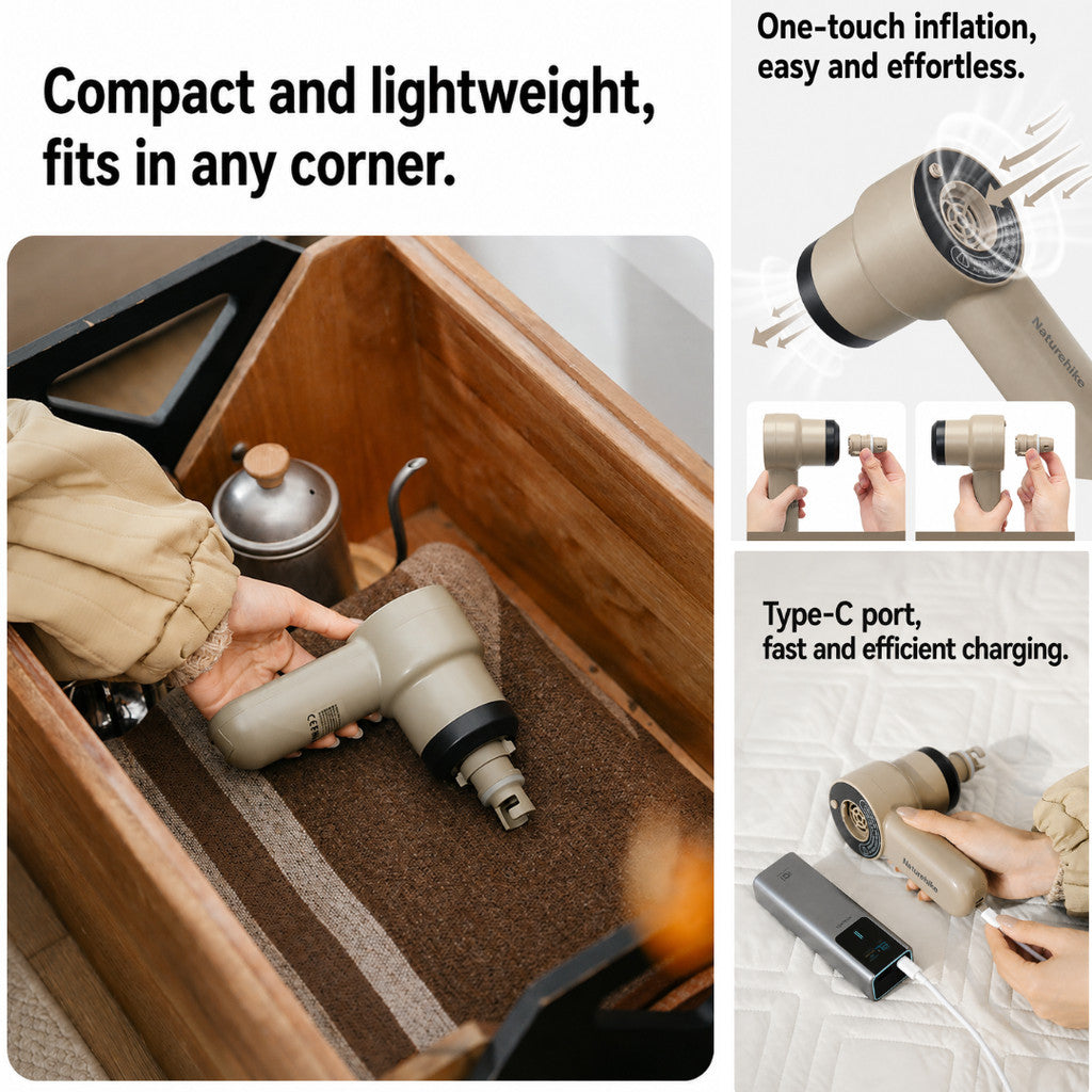 Naturehike Pompa Angin Elektrik Genggam Universal CNK2450ZM017 Wireless Electric Air Pump Portable Vacuum Pump Rechargeable