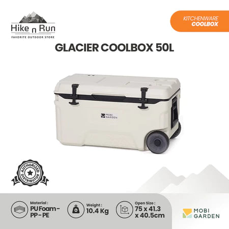 Mobi Garden Kotak Pendingin Premium 50L 75L NX24684008 NX24684009 Glacier Cooler Box Outdoor