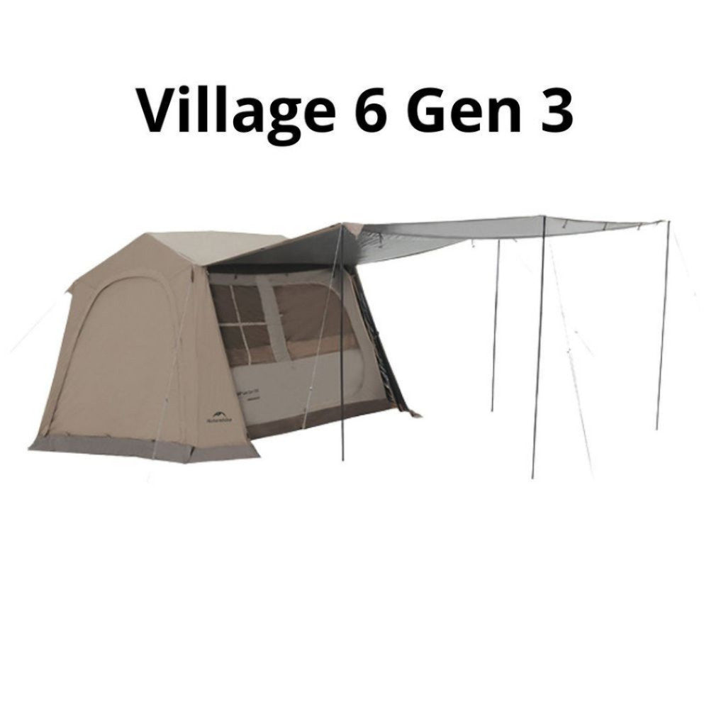TENDA CAMPING NATUREHIKE VILLAGE 6.0 AUTO TENT CNK2300ZP021
