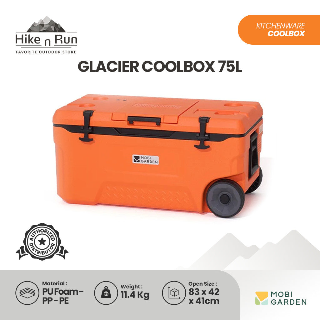 Mobi Garden Kotak Pendingin Premium 50L 75L NX24684008 NX24684009 Glacier Cooler Box Outdoor