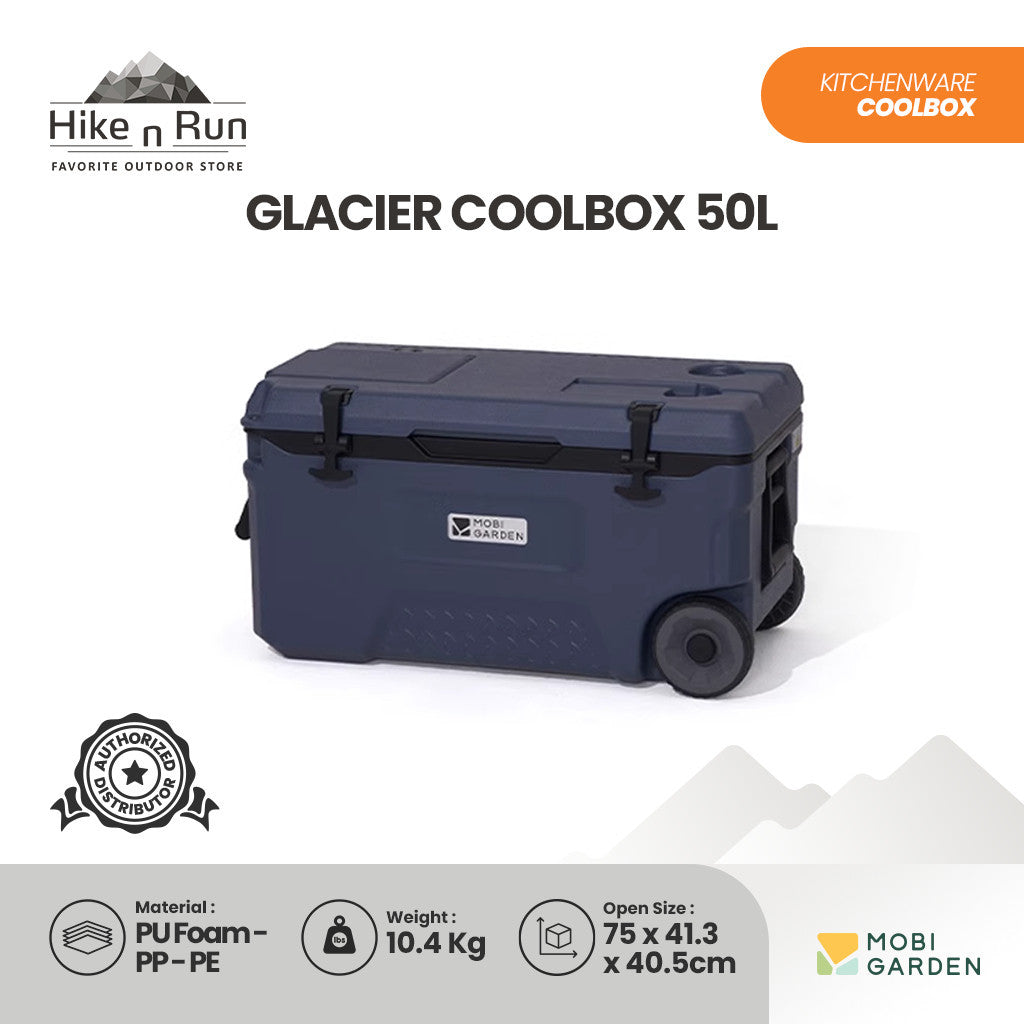 Mobi Garden Kotak Pendingin Premium 50L 75L NX24684008 NX24684009 Glacier Cooler Box Outdoor