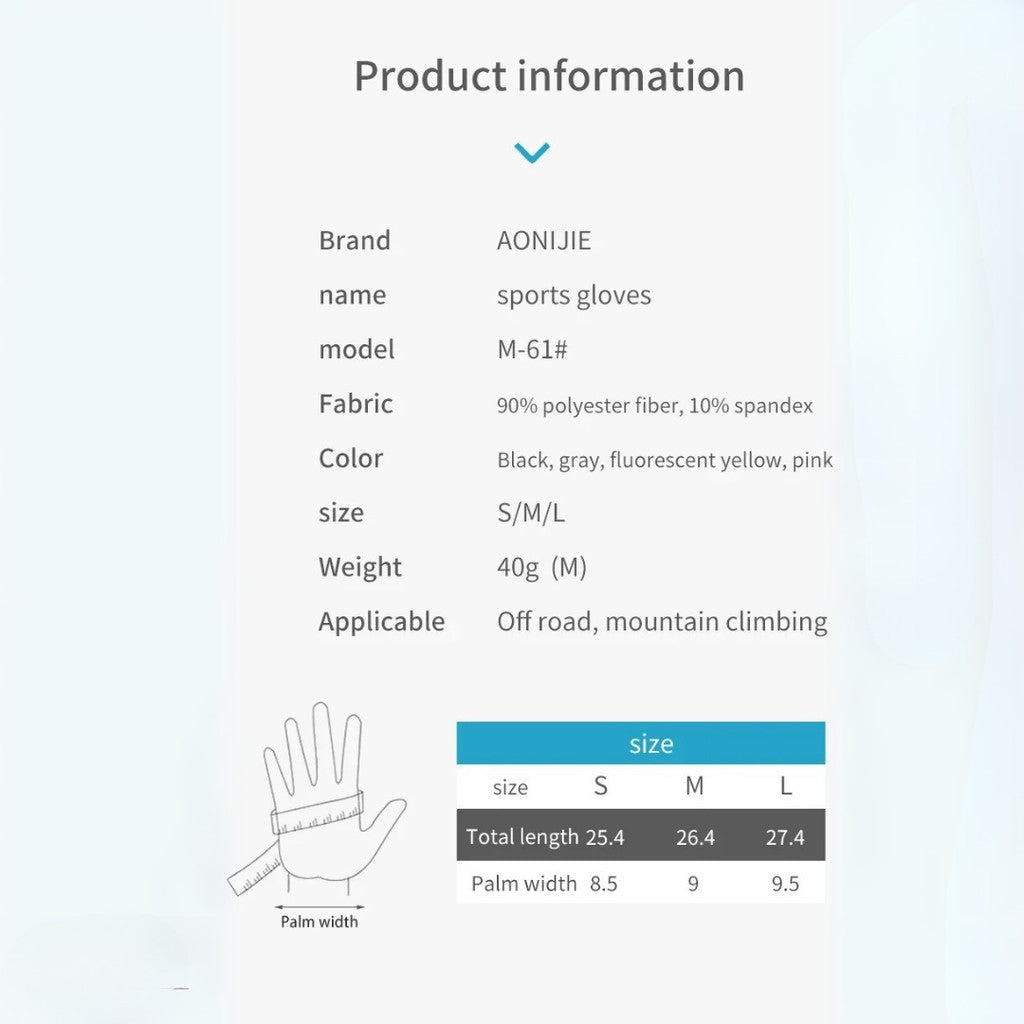 Sarung Tangan Aonijie M-61 Ligtweight Sports Gloves With Watch Window