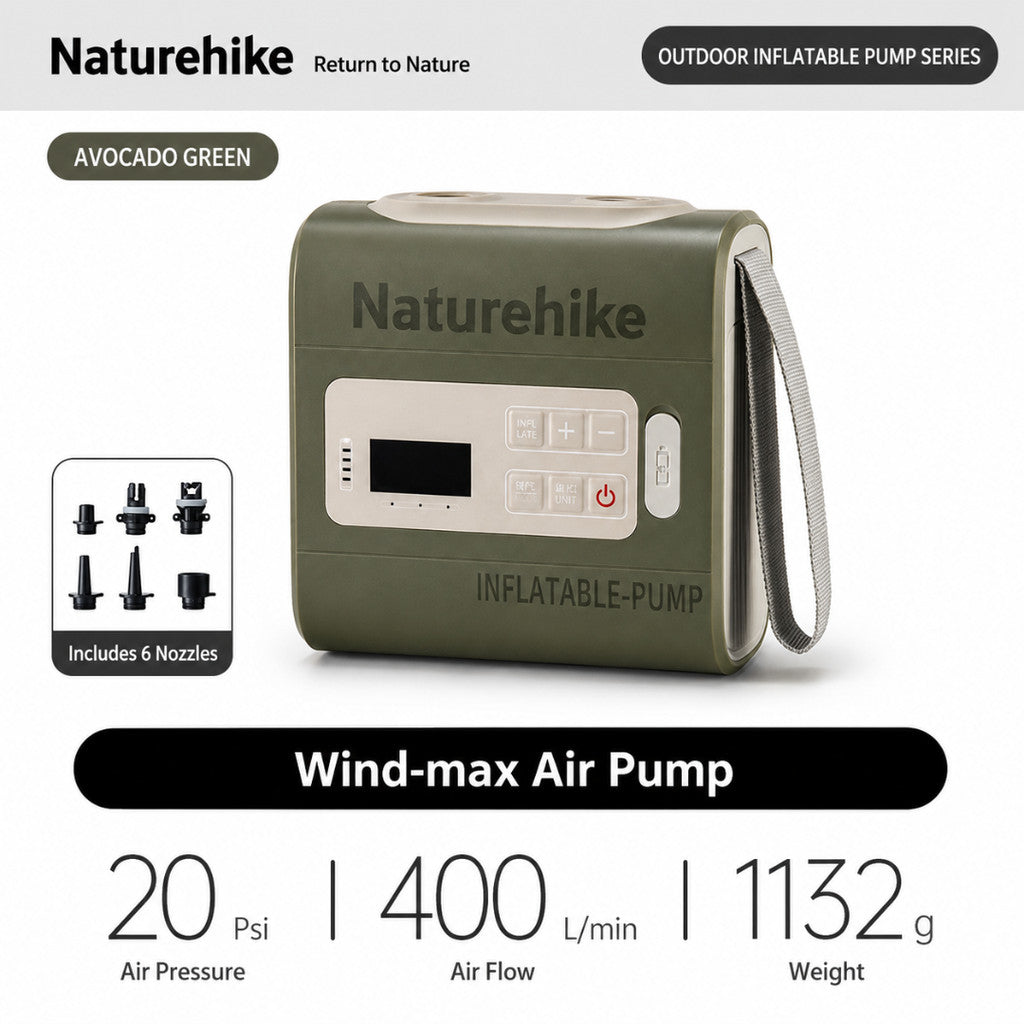 Naturehike Pompa Angin Elektrik Universal CNK2550ZM010 Wind-Max Portable Inflatable Pump 5200mAh