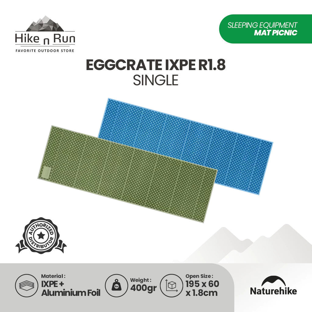 Naturehike Matras Lipat R-value 1.8 R- Value 2.4 IXPE Ultralight CNK2650WS036 Matras R1.8 R2.1 R2.4 Camping Gunung Anti Dingin Egg Crate Sleeping