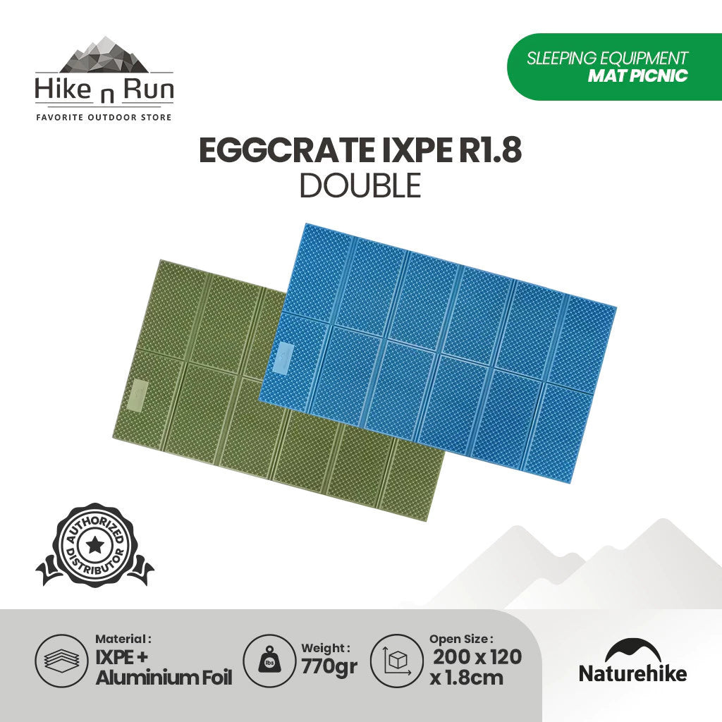 Naturehike Matras Lipat R-value 1.8 R- Value 2.4 IXPE Ultralight CNK2650WS036 Matras R1.8 R2.1 R2.4 Camping Gunung Anti Dingin Egg Crate Sleeping