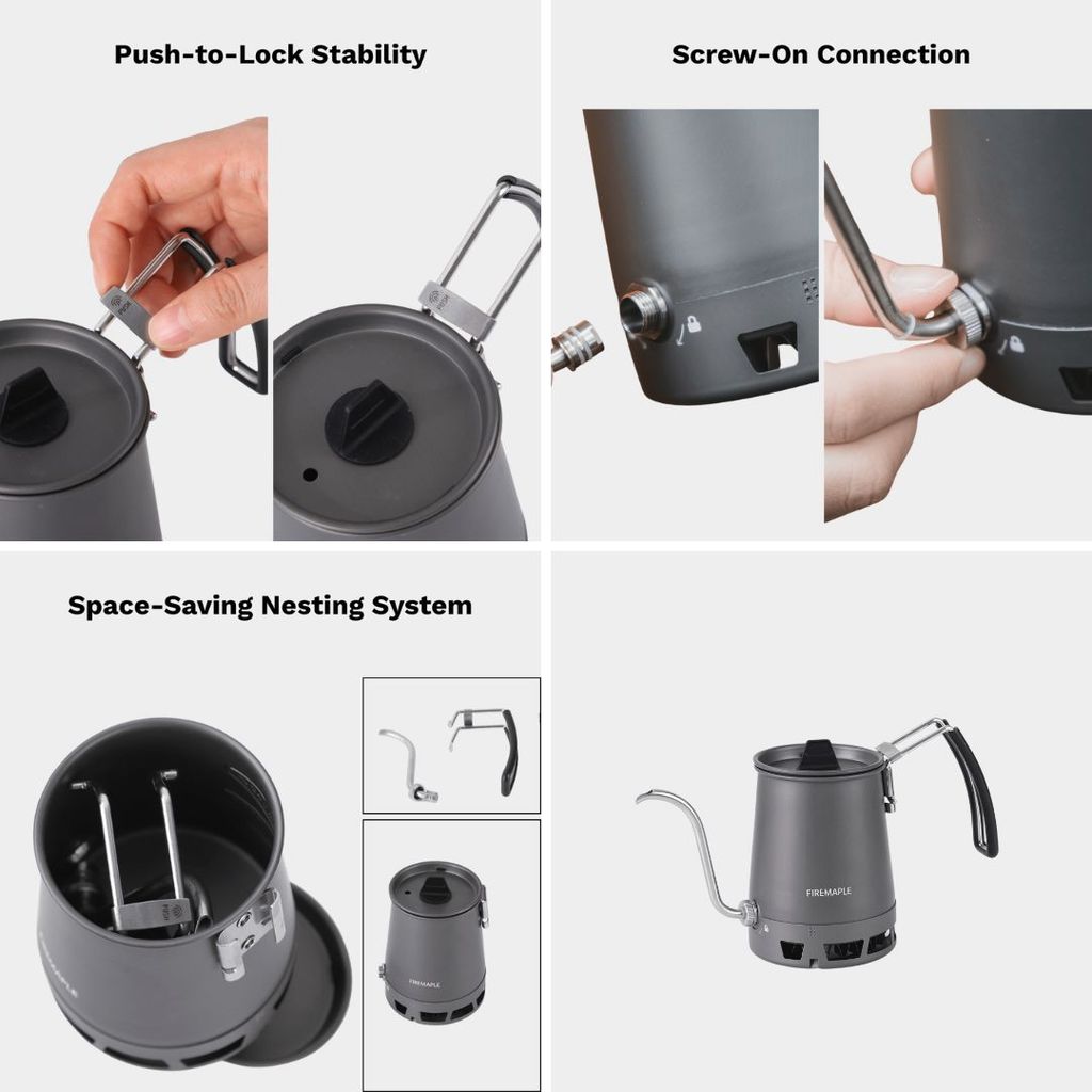 Fire Maple Petrel Pour Over Kettle 350ml Teko Kopi Manual Brew Camping Ultralight Portable Coffee Drip Outdoor