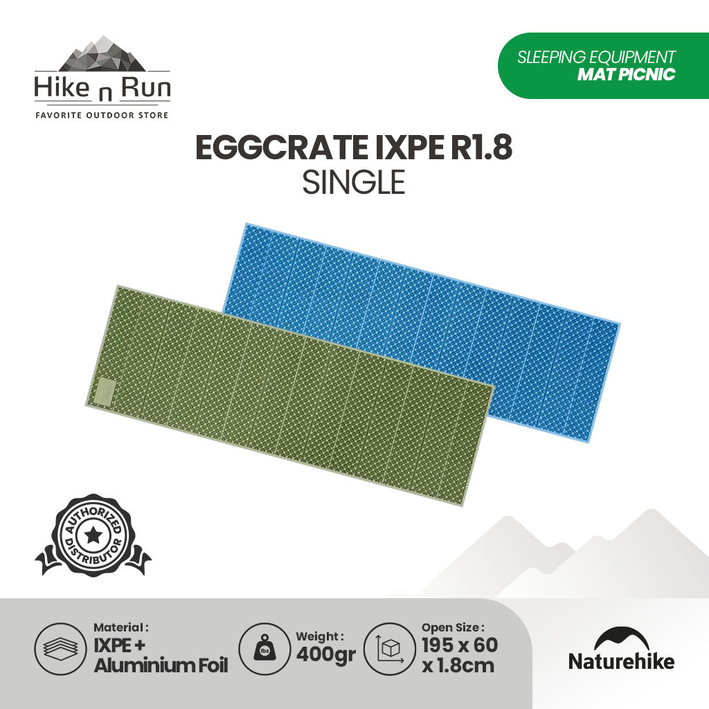 Naturehike Matras Lipat Camping Double Single R1.8 CNK2450WS044 Egg Crate IXPE Ultralight Hiking