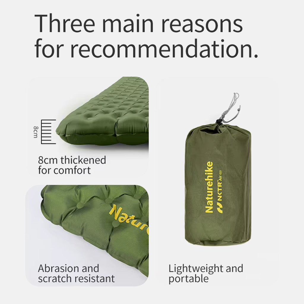 Naturehike Matras Angin Lipat Ultralight Hiking R4.6 CNK2450WS014 Sleeping Pad Camping