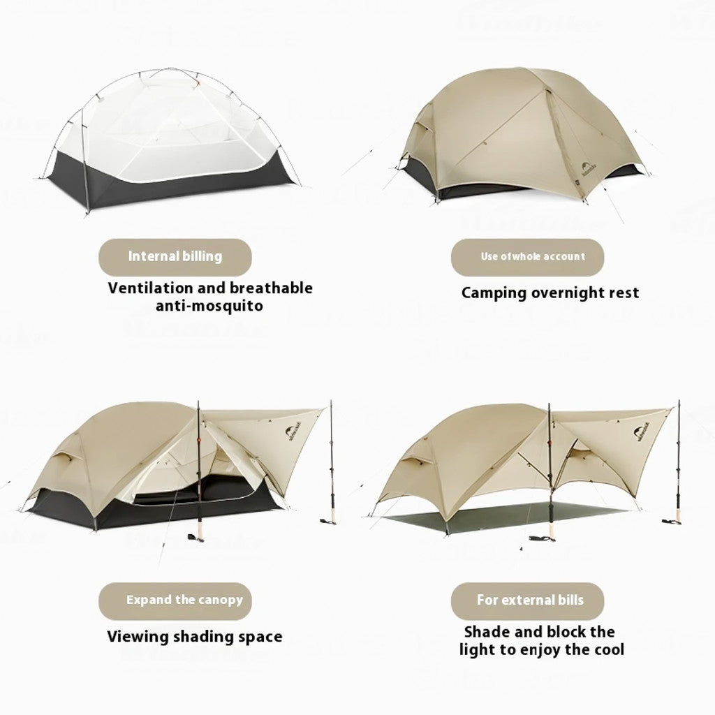 Naturehike CNK2550WS016 Tenda Mongar UL Ultralight 15D Hiking Tent 1 2P