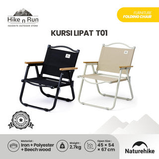 Naturehike Kursi Lipat Camping Mancing CNK2300JU012 Portable Outdoor Iron Chair