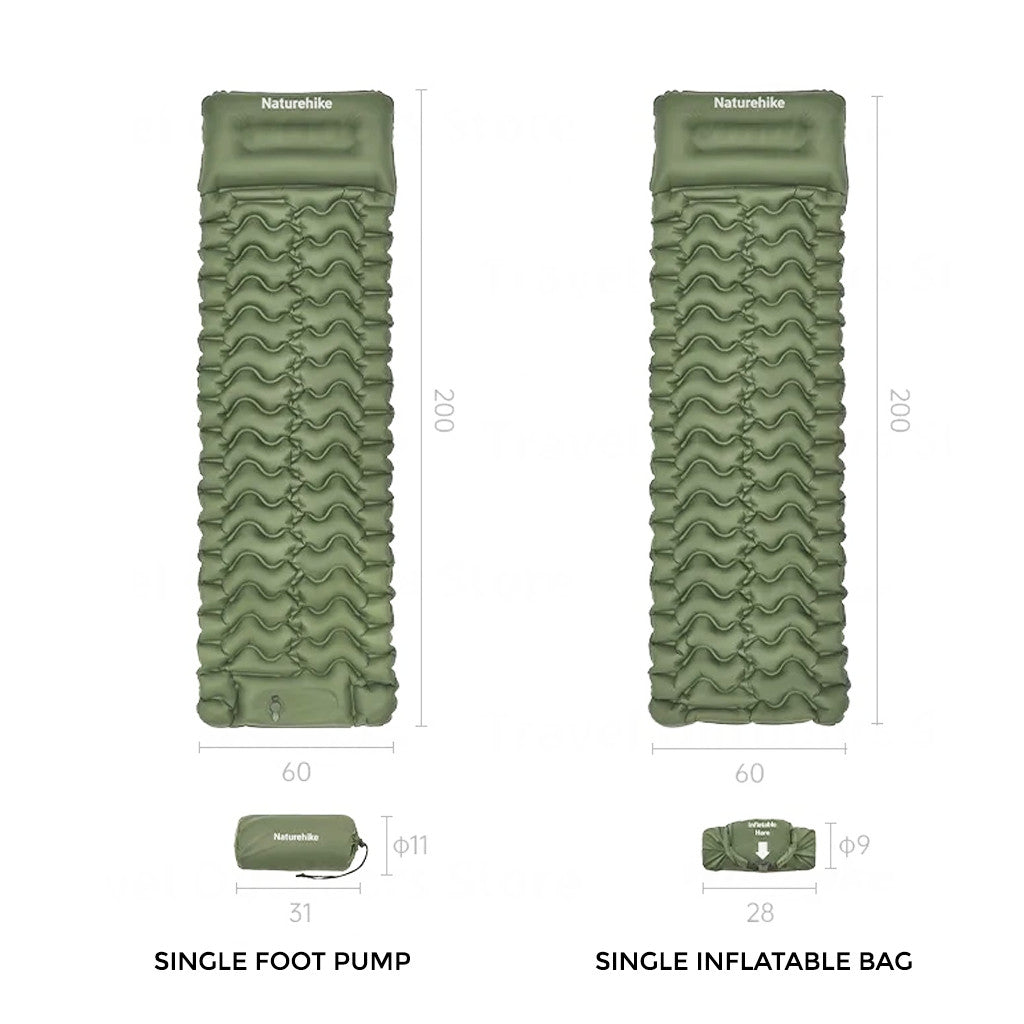 Naturehike Matras Angin Camping Portable FC01 CNK2550WS019 Ultralight Hiking Outdoor Mattress R1.6